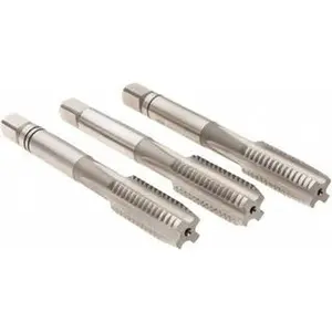 Iscar 3-Piece Metric Coarse Tap Set - M10 x 1.5, 4 Flute, 6H Fit Class, High Speed Steel, Right Hand, Bottoming Plug & Taper Tap (Model 4445016)