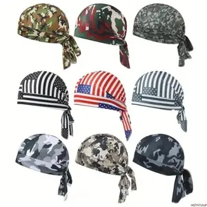 9 Pack Trendy Cooling Durag Headwrap Set, Ultra Breathable Quick Sweat-Wicking Fabric, Stretchy Snug Fit Soft Skull Caps, Perfect for Daily Sports Running Outdoor Activities Summer Vibes