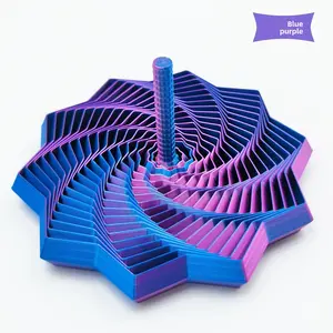 3D Printed Radish Tower Illusion Stress Relief Toy, Spiral Tower Anxiety Star Crystal, Model Xinghao, No Battery Required