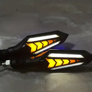 2pcs Motorcycle LED Lights, Flowing Light Effect, Abs Material, Road Legal Use, No Ca Prop 65 Warning, Motorcycle Accessories