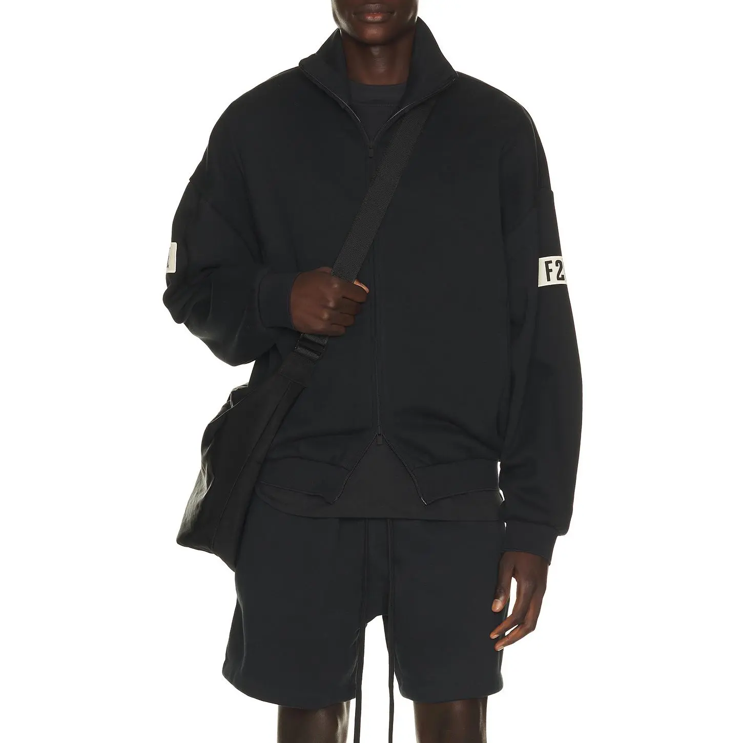Fear of God ESSENTIALS Track Jacket in Vintage Black