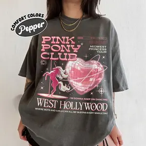 Pink Pony Club Comfort Colors Shirt, Pink Pony Girl Tee, Midwest Princess Tour Shirt, Wlw Shirt, Sapphic Lesbian Shirts, Funny Shirt