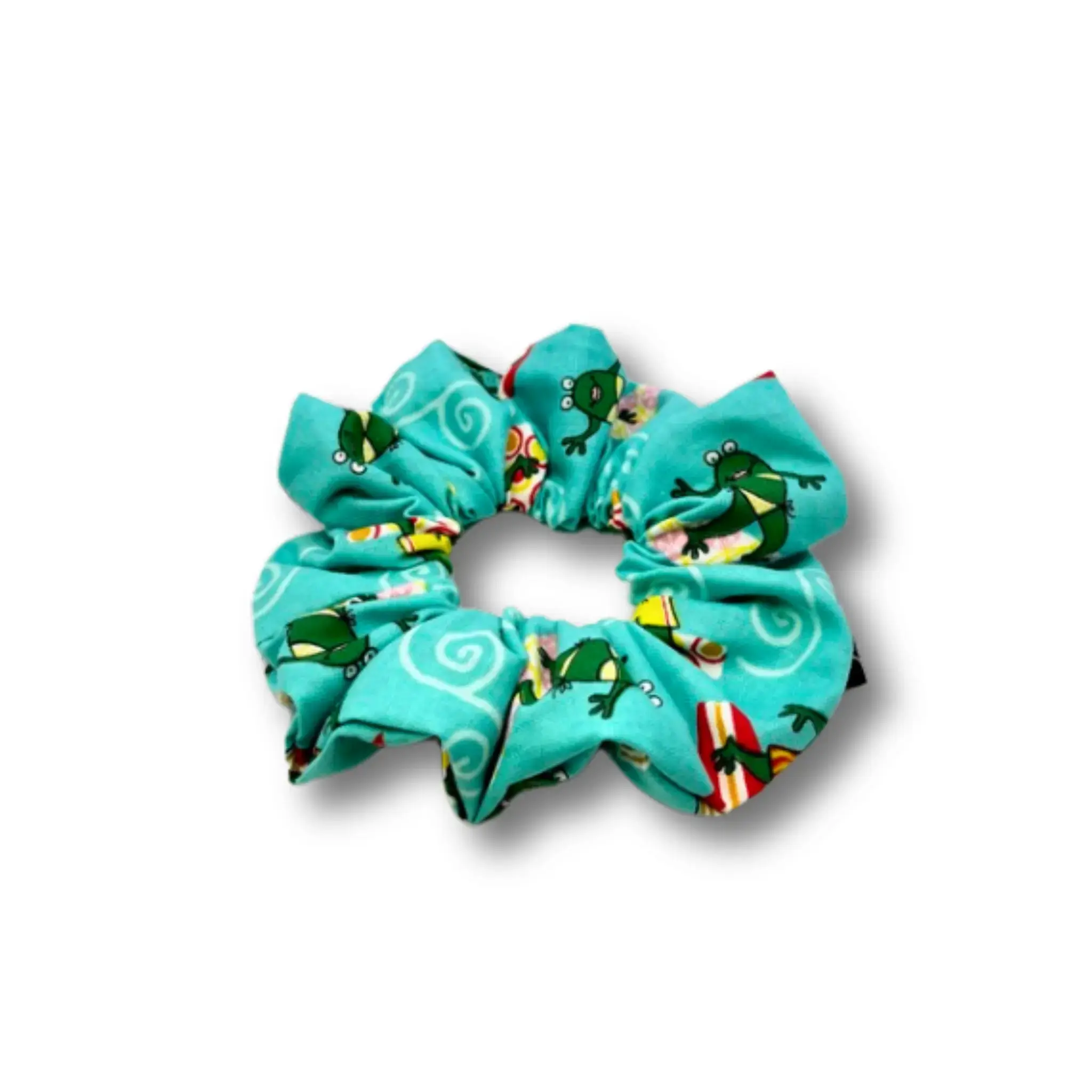Mini Surfing Frog Summer Scrunchie