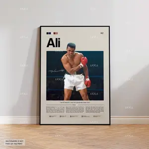 Muhammad Ali Poster, Ali Print Wall Art, Framed The Greatest Decor, Boxing Legend Poster, Boxing Print Gift Idea, Ali Boxing Fan Gift