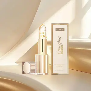 Gold Foil Color-Changing Lipstick, Hyaluronic Acid Hydrating, Smooth Lip Care, Moisturizing Water-Glow, Soft Texture, High Shine Glass Lip Gloss