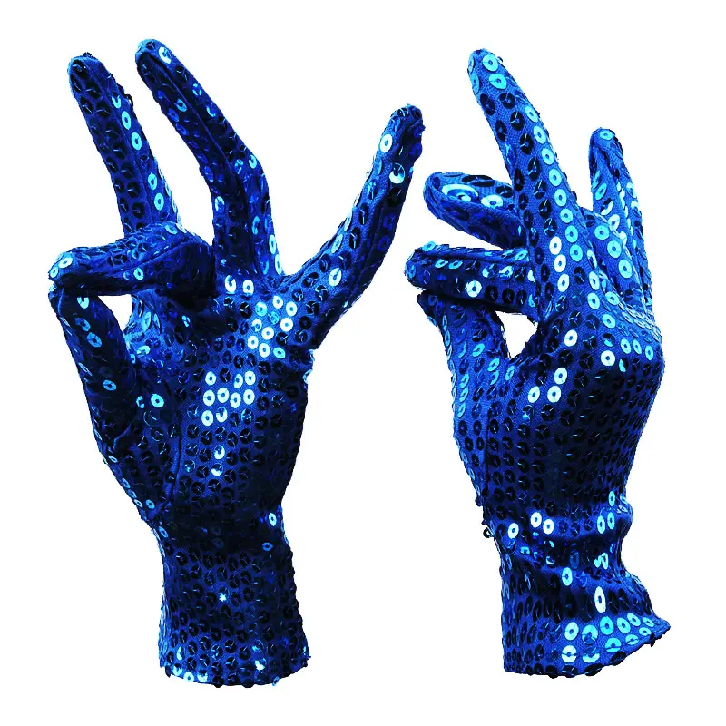 Sequins Stage Performance Props Gloves Adult Halloween Cosplay Dancing Show  Magic Fashion Personality Hip Hop Woman Men - TikTok Shop