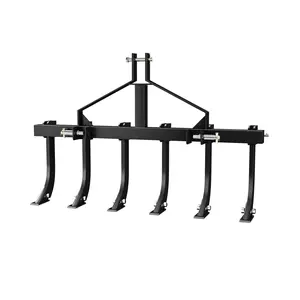 GARVEE Chisel Plow Scarifier, Plow Scarifier Implement, Detachable Cultivator with 6 Scarifier Shank, 3 Point Scarifier for CAT-0 & CAT-1
