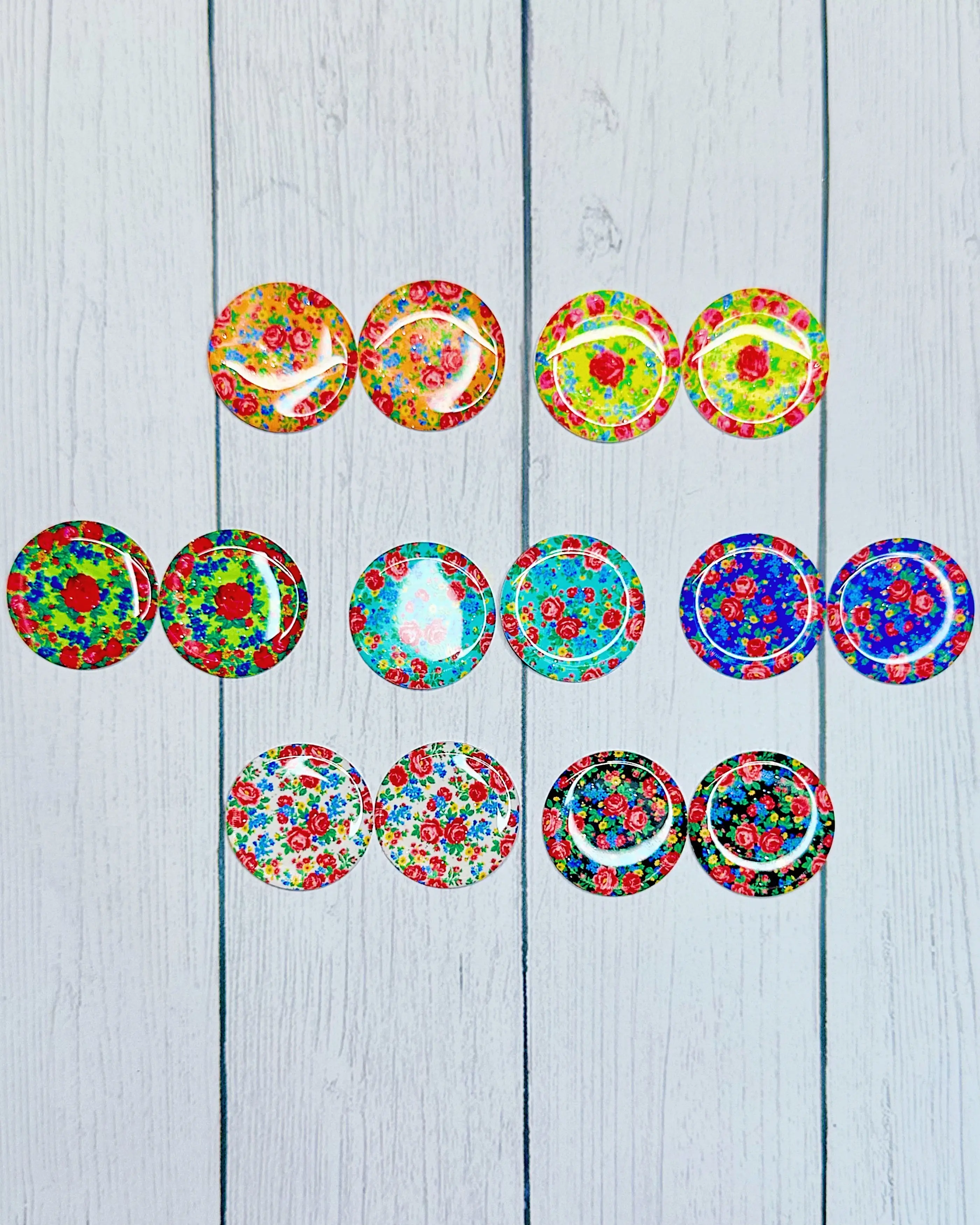 Kokum Scarf Pattern 1" Round Cabs