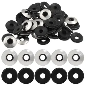 60 count 1/4'' x 5/8" Neoprene Washers, Stainless Steel Neoprene EPDM Bonded Sealing Washers Rubber Washers Gasket Assortment Kit for Screws(M6.3 x 16mm)
