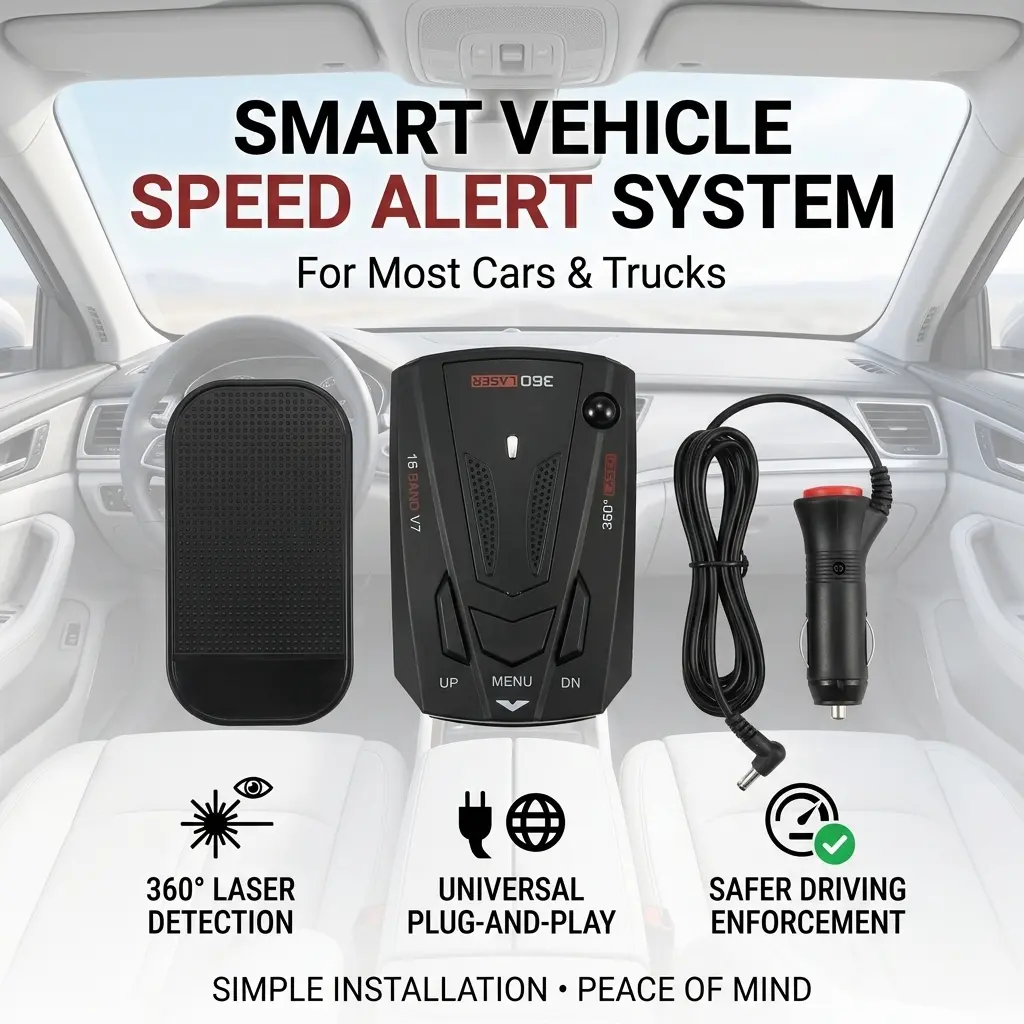 Car Head Up Display Digital Speedometer, Universal Vehicle Speed Monitoring Accessory, Simple Installation Dashboard Speed Gauge, Stable Long-Lasting Performance, Clear Screen for Day & Night Driving