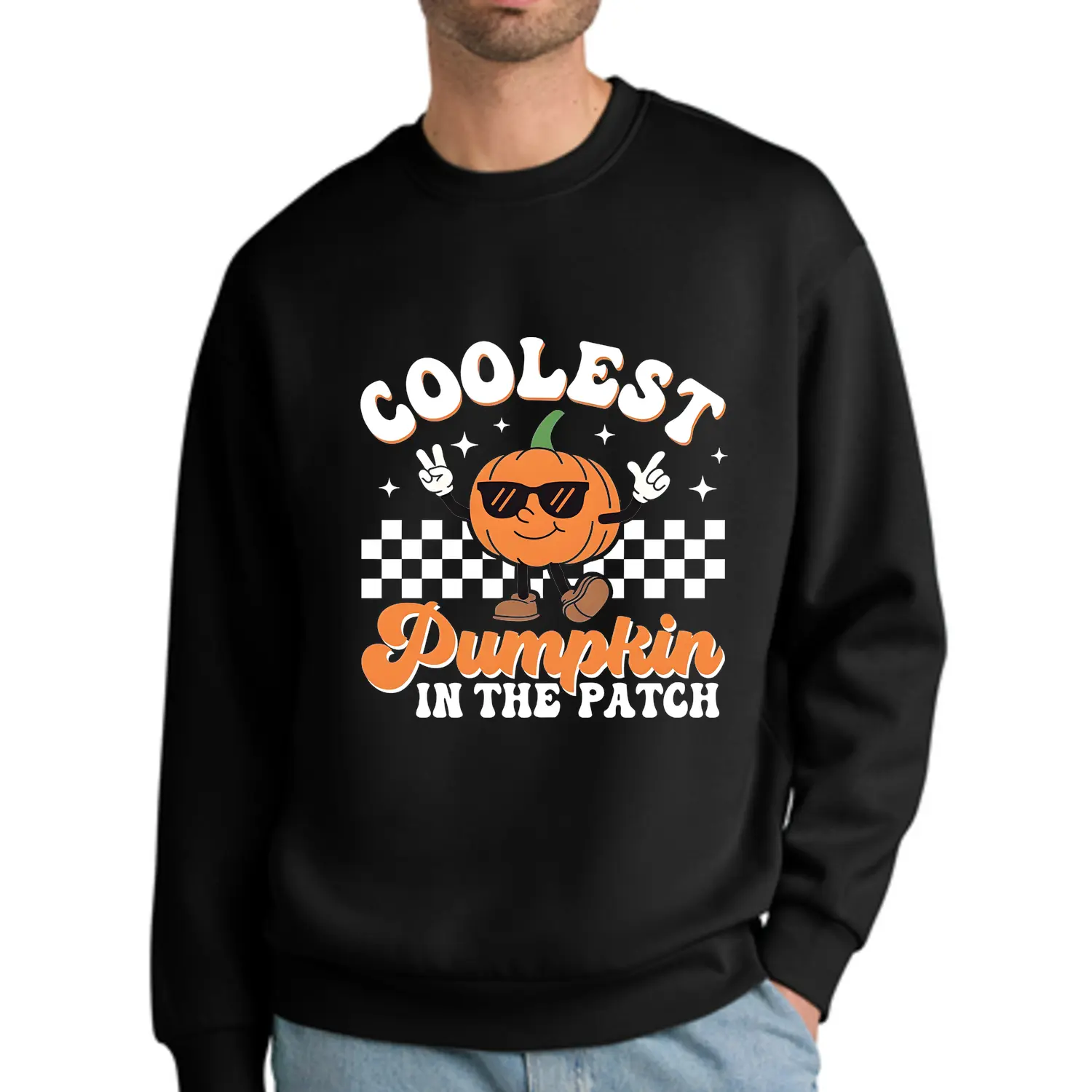 Summer Short Sleeve Pullover Sweatshirt With Pumpkin Patch Coolest Pumpkin In The Patch Applique Casual Round Neck Hoodie Sweatshirt For Farm Outfits Pumpkin Patches Casual Attire Lightweight Cotton Soft Breathable Cute Fall Outfit For