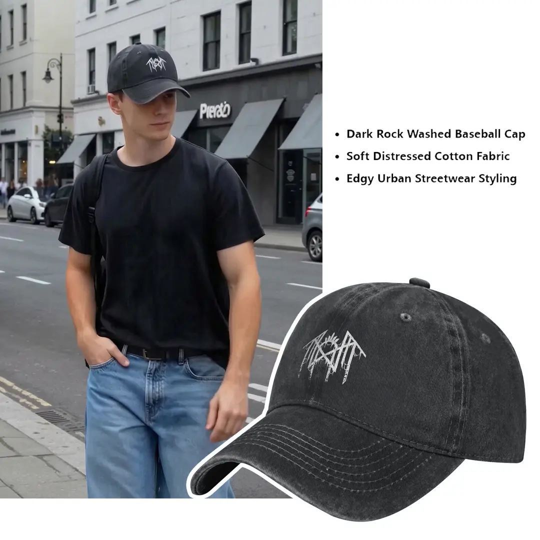 Vintage Rock Band Aesthetic Washed Baseball Cap | Unisex 100% Cotton Denim Hat,rock band hat, vintage washed baseball cap, unisex cotton denim hat, rock aesthetic hat,music fan gift, rock fan gift, unisex vintage hat, cotton denim cap