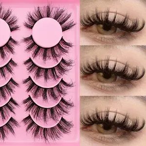 Cat Eye False Eyelashes Set of 6 Pairs, Plush Look Dense Fake Lashes, Enhance Your Eyes, Perfect for Daily Wear & Special Occasions