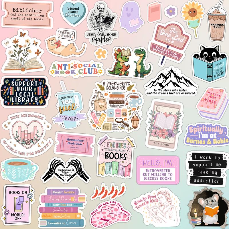 106-212 PCS Book Stickers For Kindles, Smutty Romance Booktok Stickers for Ipad, Tablets, Water Bottle, Laptops