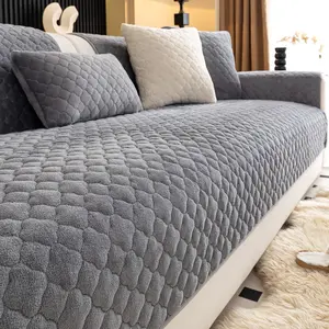 Fashion High-End Plush Sofa Cushion, Anti-Slip Sofa Cover, Durable Warm Comfortable Living Room Sofa Protector Pet Friendly