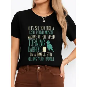 Riding Shirt Black Equestrian Sport Personalized Unisex Women Top Summer Comfortable Breathable Short Sleeve T-Shirt Suitable For All Outfits Made In Usa