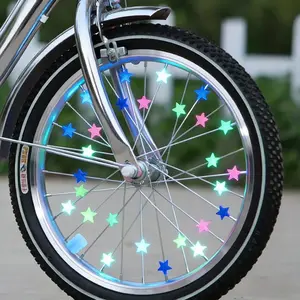 38-Piece Glow-In-The-Dark Spoke Beads & Valve Cap Set, Star-Shaped HUB Decorations for Night Cycling, Wheel Decoration, Bike Enthusiasts Gift