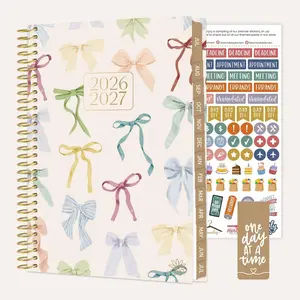 2026-27 Soft Cover Planner, 5.5" x 8.25" | Bows