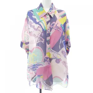 Pre-owned CHANEL Silk Small Leather Goods Short Sleeve Shirt