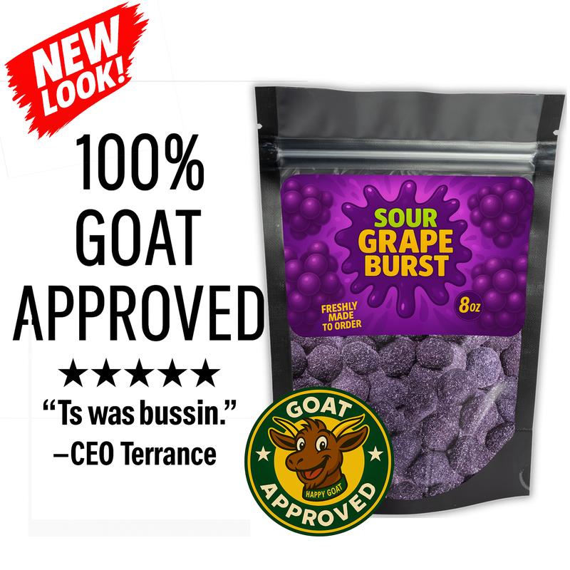 Sour Grape Gushers - (8oz Large Bag) - Sour Grape Gushers Snack  - Ships Same Day! Candy Sweet