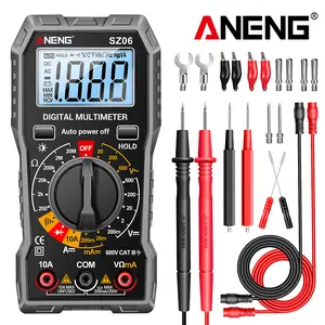 ANENG SZ306 Black Professional Smart Digital Multimeter - Automotive & Circuit Tester, Measures AC/DC Voltage, DC Current, 20 MOhm Max Resistance, Diodes