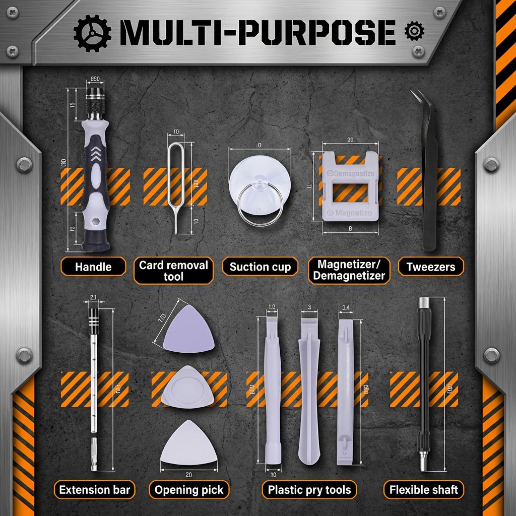 117in 1 Or 132in 1 Precision Screwdriver Set, Small Screwdriver Set And Magnetic Repair Tool Kit with Torx Triwing Bits, Multi Screwdriver, Multi Bit Screw Driver, Bit Driver, Phillips Screwdriver And Flathead Screwdrivers for Electronics