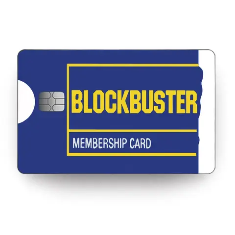 Credit Card Vinyl Skins Block-Buster Decal With Easy Pull Tabs