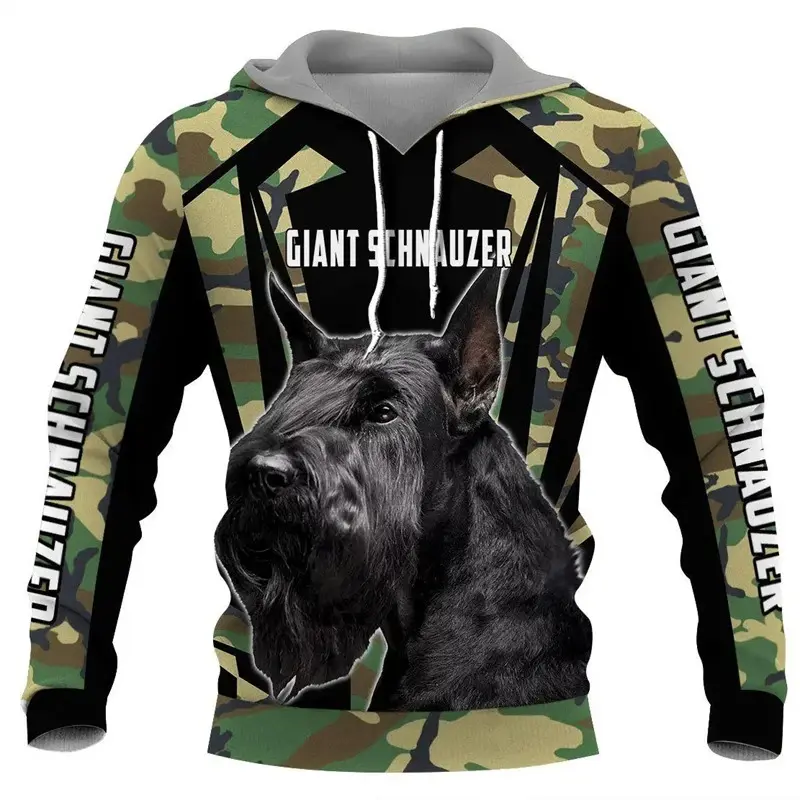 Men's Unisex Casual Pullover Hoodie Tops - 3D Belgian Malinois Graphic Print, Polyester Longsleeves Autumn Sweatshirt