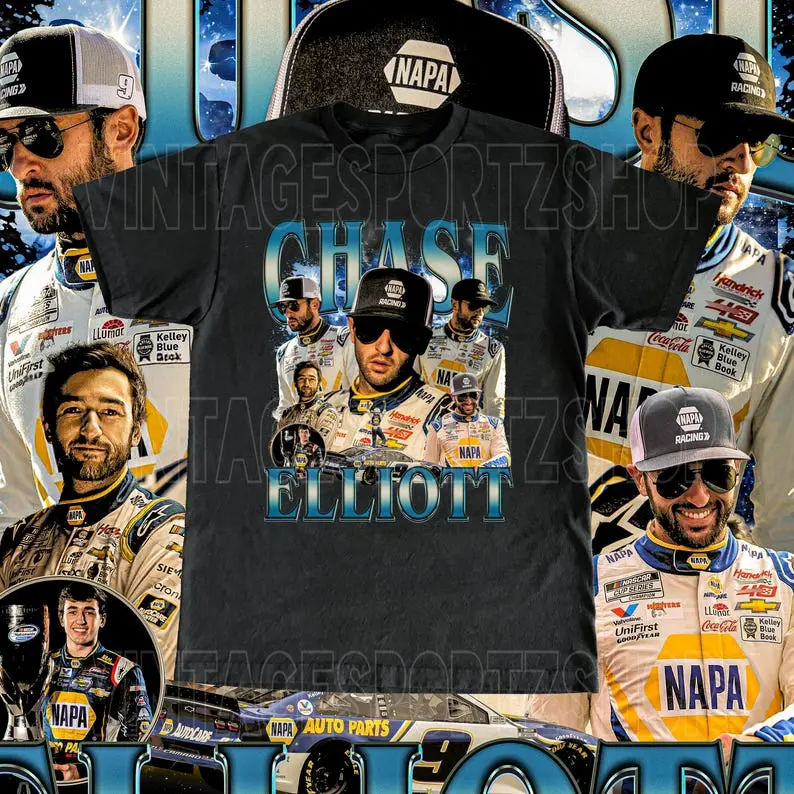 [Sale up to 50%] [Free Ship] Vintage Chase Elliott Shirt - Vintage High Quality Tee Nascar Gift