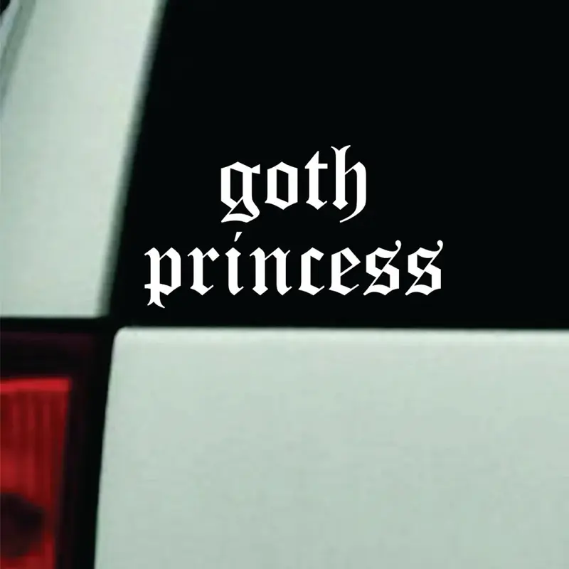 Goth Princess Car Decal Truck Bumper Sticker Window Windshield Vinyl Mirror Girls Emo