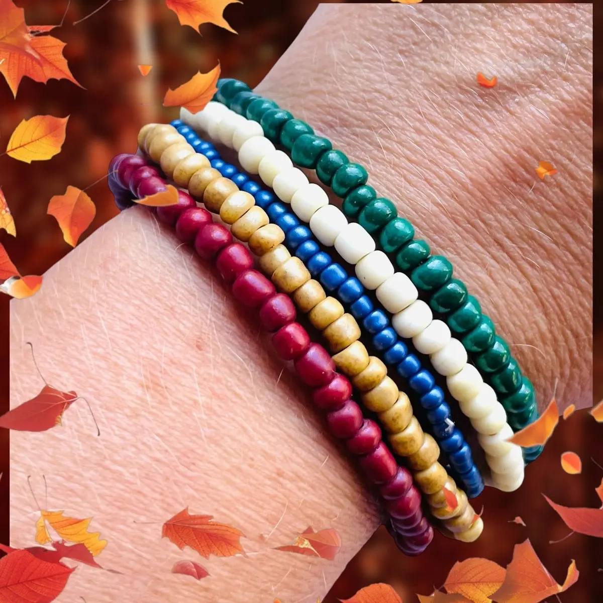 Trendy fall  color Bracelet stacks