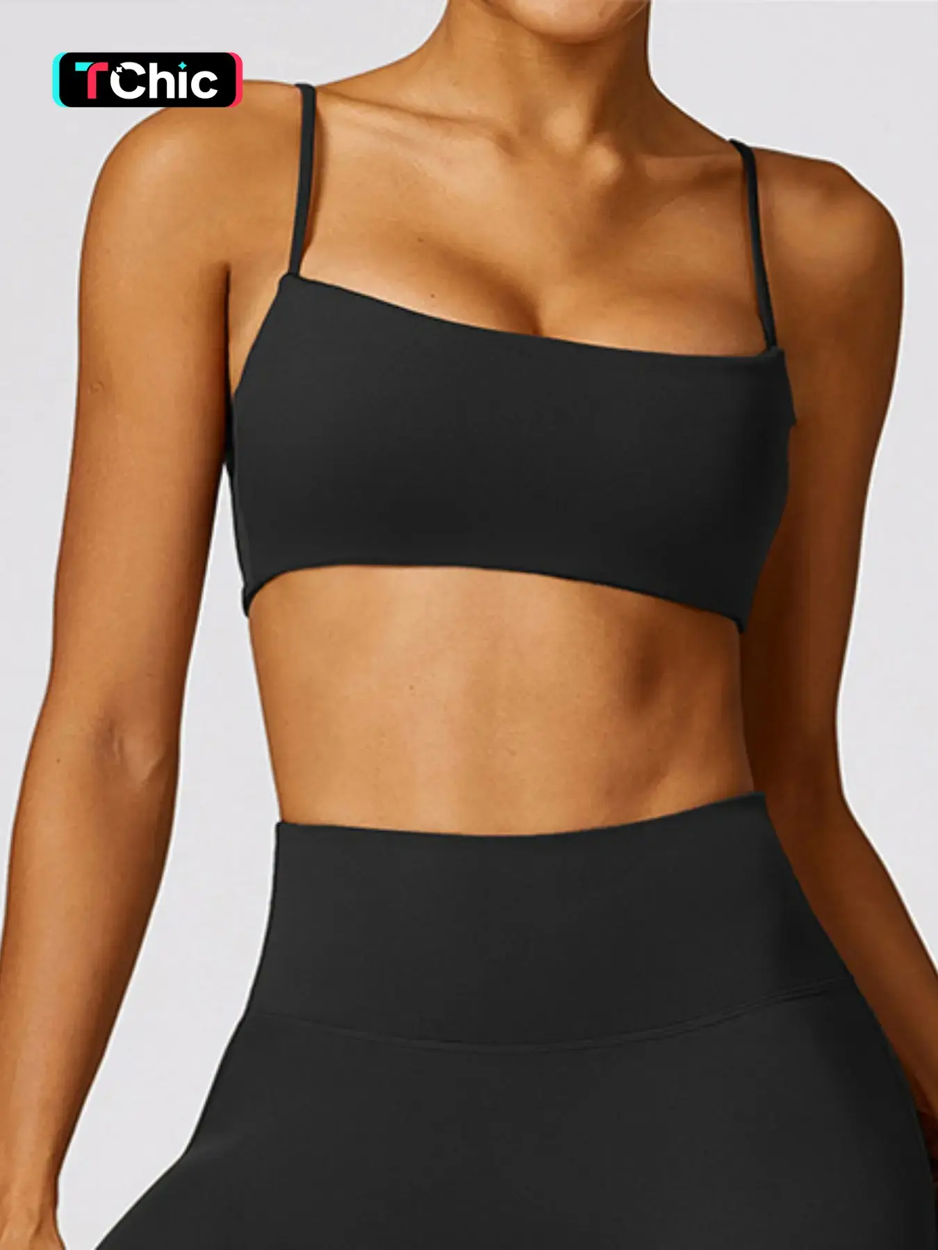 Women's Solid Backless Sports Bra, Sporty Breathable Comfortable Quick Drying Bra, Ladies Sportswear for Yoga Gym Fitness
