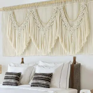 Macrame Wall Decor 75" W x 35" L  Macrame Wall Hanging Craftsmanship Boho Wall Decor