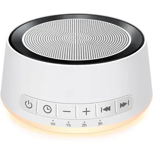 Machine Night Light White Noise Machine with 30 Soothing Sounds 12 Colors Night Light Sleep Machine for Baby Kids Adults Brown Pink  Machine with 32 Volume Levels for Office Home Travel