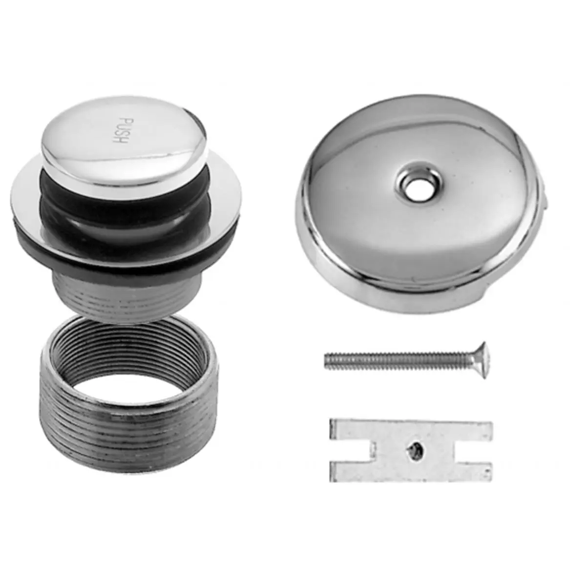 Westbrass Tip Toe Universal 1-Hole Trim Set - Polished Nickel Bathroom Fixture Accessories