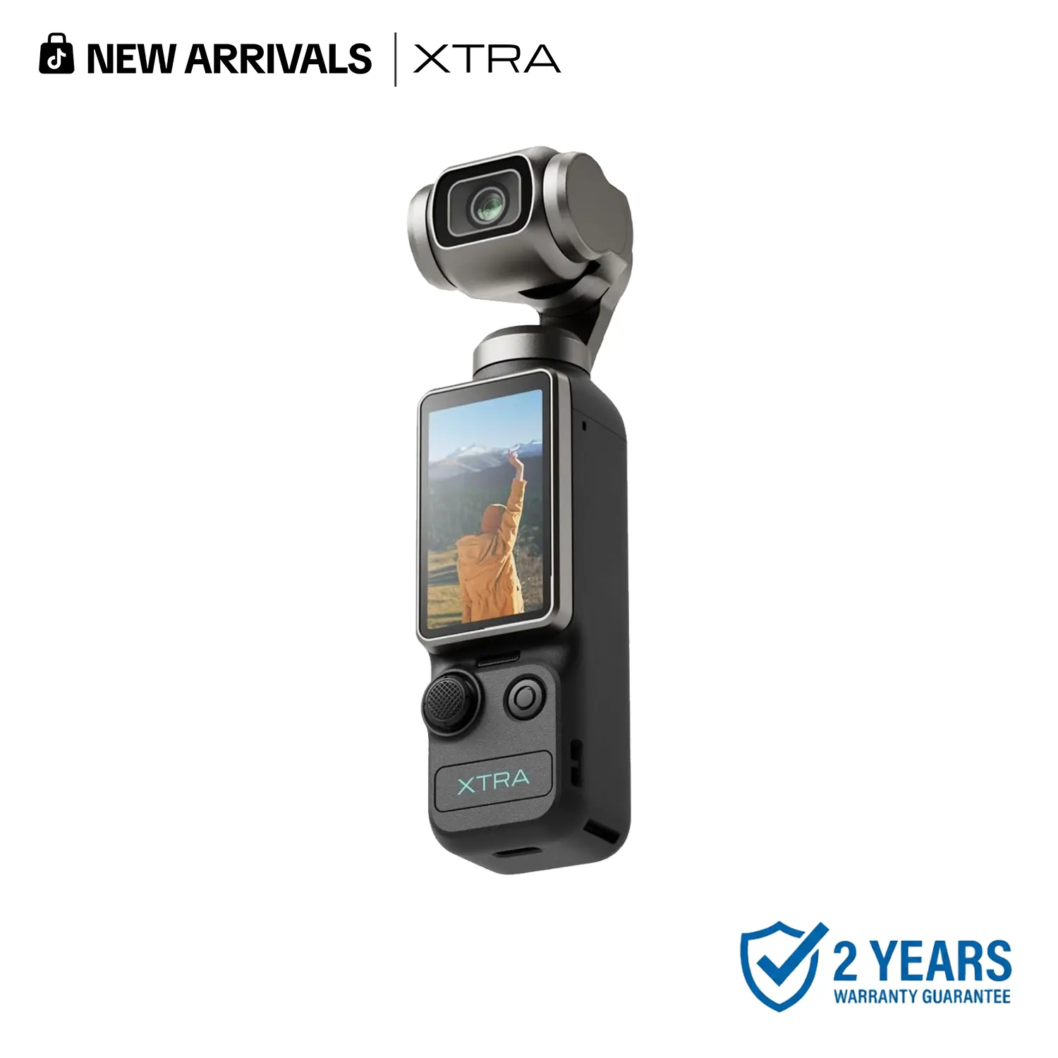 Xtra Muse Vlogging Camera with 1'' CMOS 4K/120fps Videos 3-Axis Gimbal Stabilizer Fast Focusing Face/Object Tracking Portable Handycam Camcorder