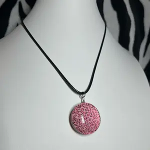 Y2K Vintage Zebra Print Necklace | Emo Scene Necklace | Early 2000s Jewelry | Trashyy2k Mcbling