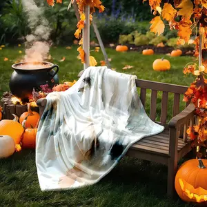 1 piece A lone boat sails far in the stormy sea. themed flannel blanket - Modern design flannel blanket, suitable for sofas and beds, all-season use, super soft and comfortable, digital printing, 100% polyester material, machine washable, suitable