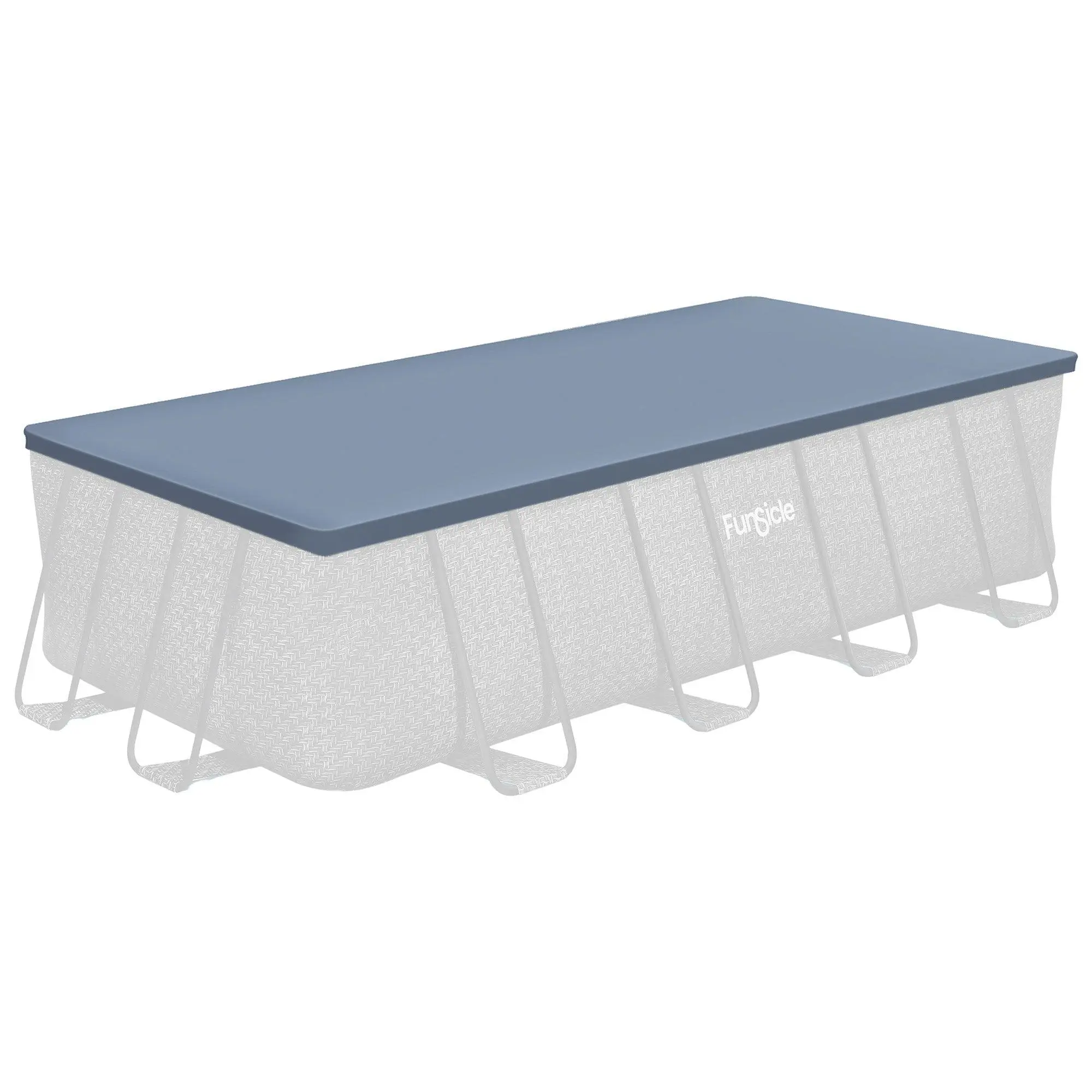 Funsicle 18’ Durable Rectangular Pool Cover for Oasis and Activity Pools, Gray