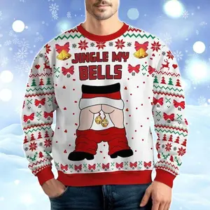 Ugly Christmas Sweater Jingle Balls Ugly Christmas Sweater, Santa Claus Holiday Sweater, Adult Humor Xmas Sweater, Funny Christmas Sweatshirt, Xmas Party Gift.