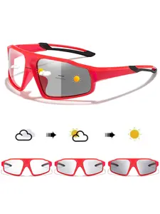 Photochromic Cycling Sunglasses, Outdoor Sports Sunglasses, Sports Eyewear for Cycling, Running, Beach Holidays