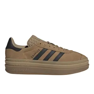 adidas Womens Gazelle Bold Lace Up Sneakers Shoes Casual - Brown