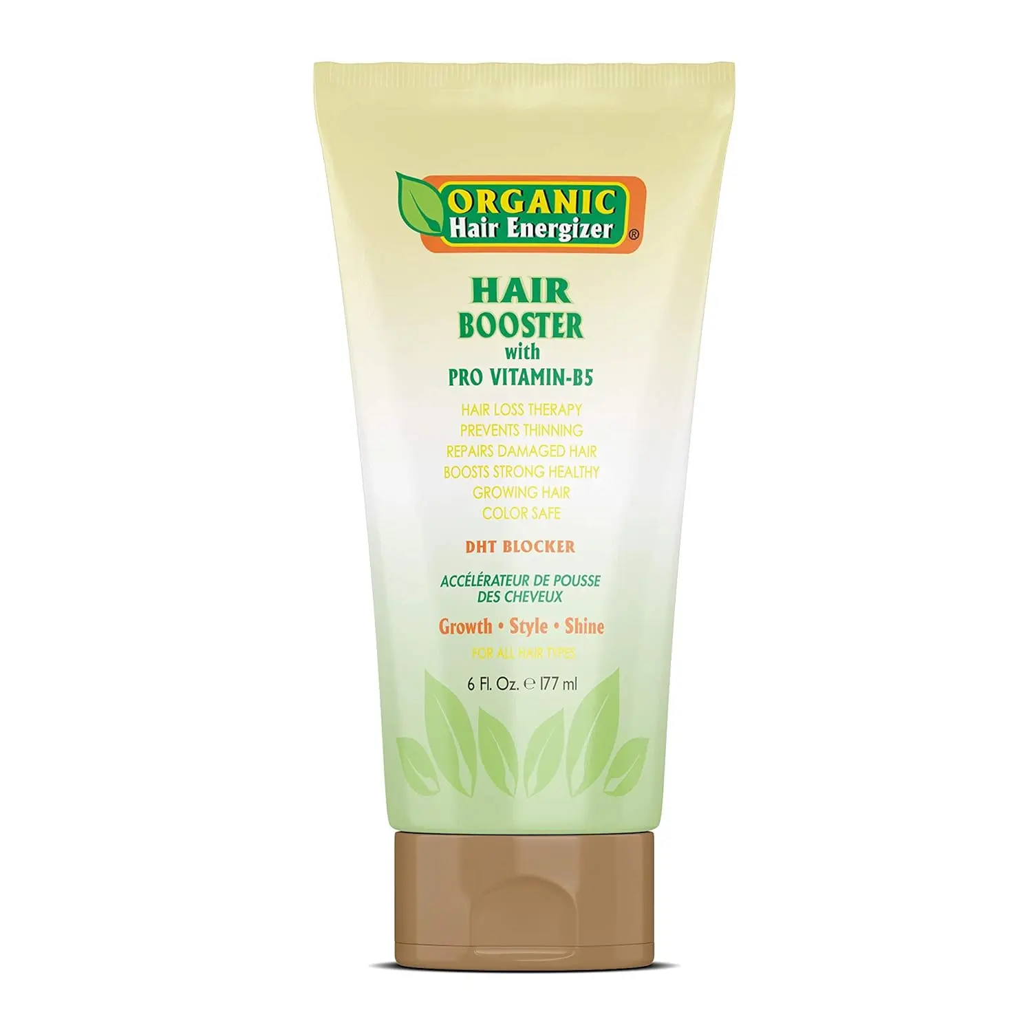 Organic Herbal Hair Growth Booster with DHT Blocker - Lightweight Repairing Leave-in Treatment with Biotin, Pro-Vitamin B5, Sulfate-Free Moisture Cream for Thinning Hair Adults (Unisex, 6 fl oz)