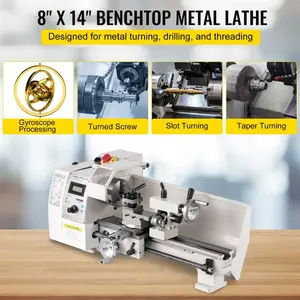VEVOR Compact Metal Lathe, 8x14, Adjustable Speed 2250 RPM, 650W Power, Precision Engineering Lathe for Metalworking, Ideal for Crafting Different Metals