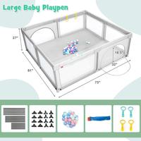 Grey - 81” x 73” x 27” (L x W x H)