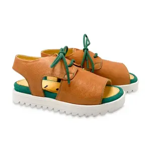 Dulis Peach Lace Up Sandal