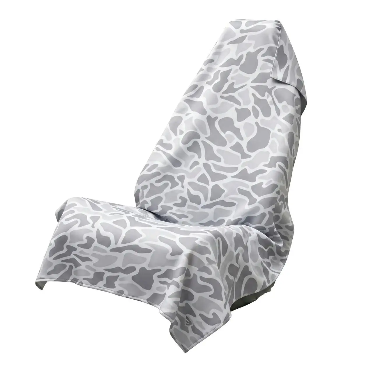Light Gray Camouflage Car Seat Cover, Universal Vehicle Seat Protector, Soft Washable Auto Interior Accessory, Easy Install Seat Wrap for Daily Driving