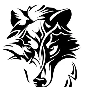 Eye-Catching Wolf Car Sticker - Intricate Design - Peel-and-Stick - Fits Most Vehicles