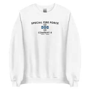Special Force 8 Fire Fighter Embroidered Heavyweight Crewneck Sweater - Anime Inspired - Athletic, Classic