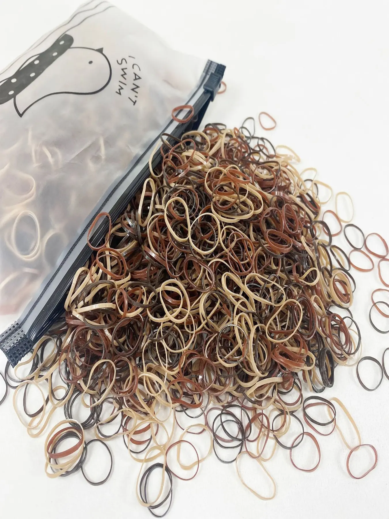 1000 Cute Style Polyester Fiber Non-Woven Rubber Bands, Vibrant Colors, High Elasticity, Ideal for Hair Accessories, All Hairstyles, Ponytail, Fashionable Hair Accessories